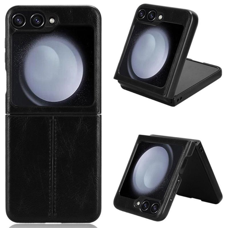 Coque Samsung Galaxy Z Flip 7 FE / Z Flip 6 Simili Cuir Couture