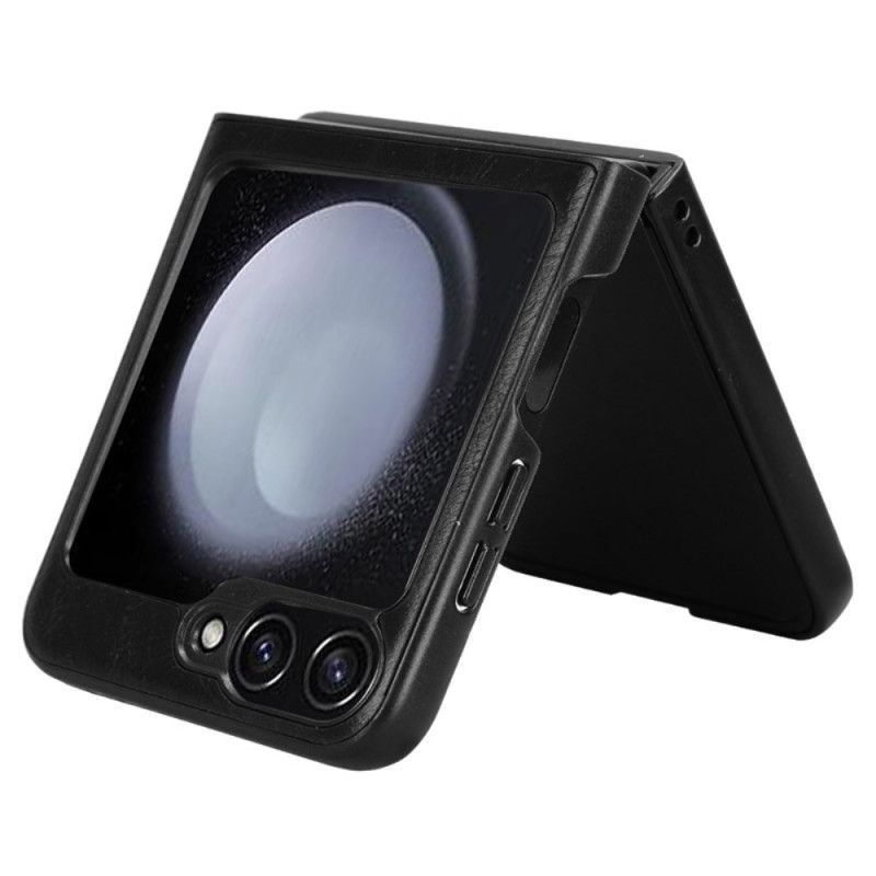 Coque Samsung Galaxy Z Flip 7 FE / Z Flip 6 Simili Cuir Couture