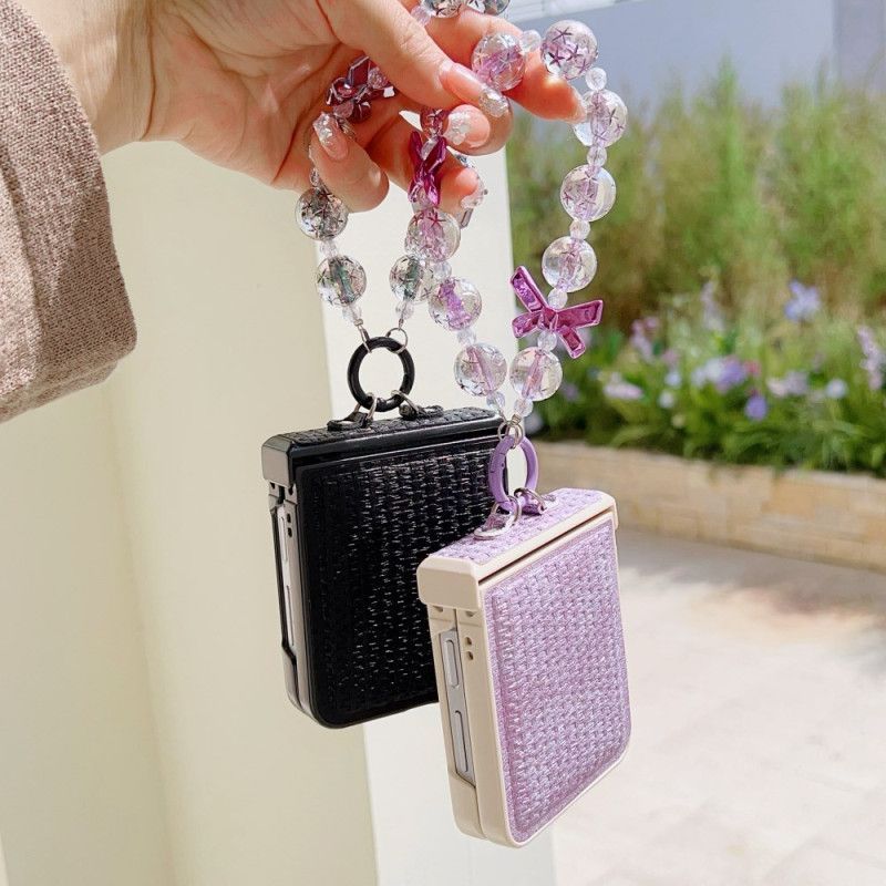 Coque Samsung Galaxy Z Flip 7 FE / Z Flip 6 Simili Cuir et Dragone Fantaisie