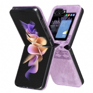Coque Samsung Galaxy Z Flip 7 FE / Z Flip 6 Simili Cuir Frise