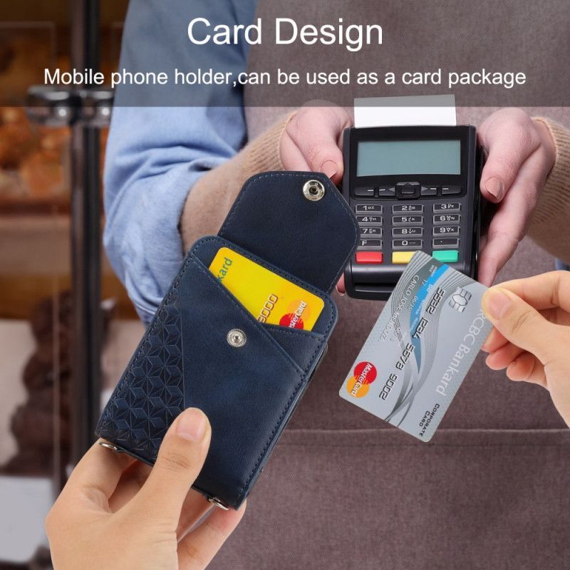 Coque Samsung Galaxy Z Flip 7 FE / Z Flip 6 Simili Cuir Frise avec bandoulière