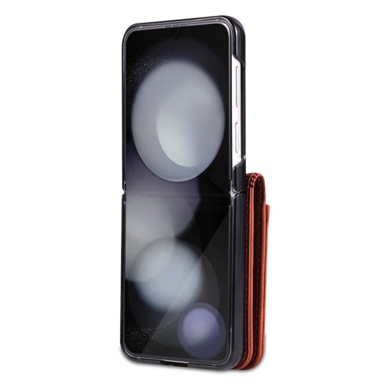 Coque Samsung Galaxy Z Flip 7 FE / Z Flip 6 Simili Cuir Porte-Cartes AZNS