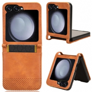 Coque Samsung Galaxy Z Flip 7 FE / Z Flip 6 Style Cuir Rétro Porte-Carte