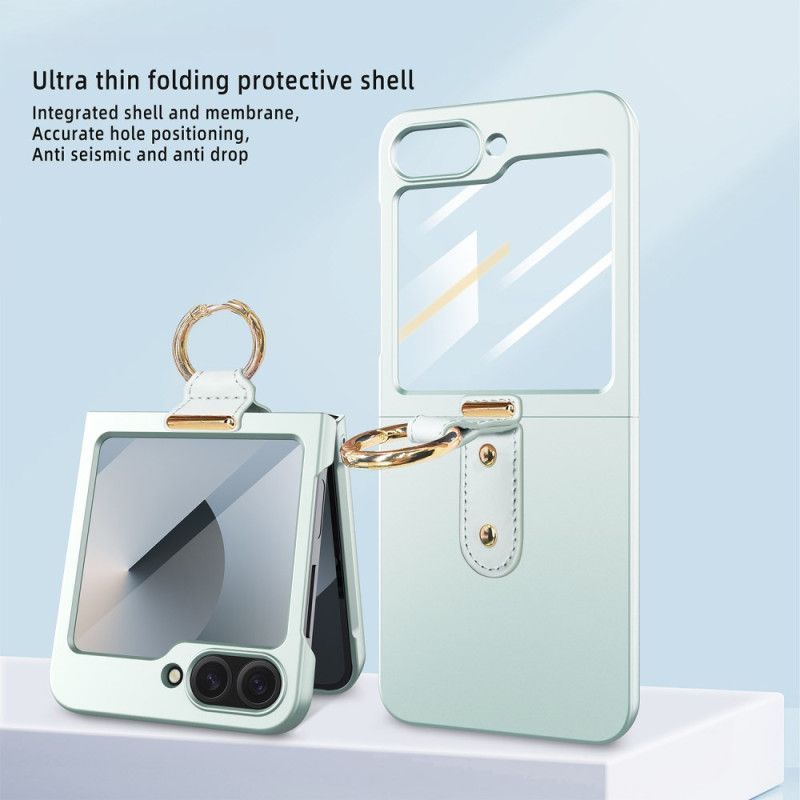 Coque Samsung Galaxy Z Flip 7 FE / Z Flip 6 Support Anneau et Film Protecteur