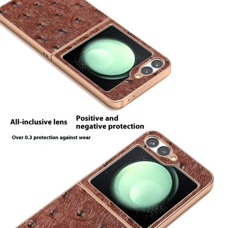 Coque Samsung Galaxy Z Flip 7 FE / Z Flip 6 Texture Autruche