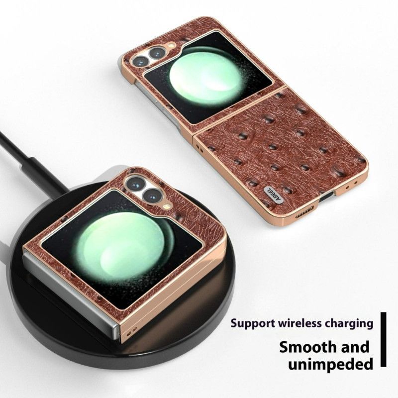 Coque Samsung Galaxy Z Flip 7 FE / Z Flip 6 Texture Autruche