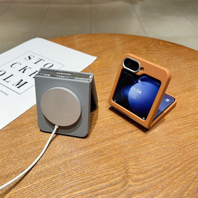 Coque Samsung Galaxy Z Flip 7 FE / Z Flip 6 Texture Cuir