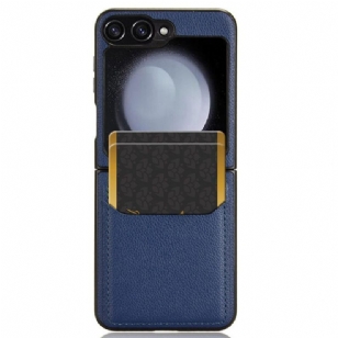 Coque Samsung Galaxy Z Flip 7 FE / Z Flip 6 Texture Litchi Porte-Cartes