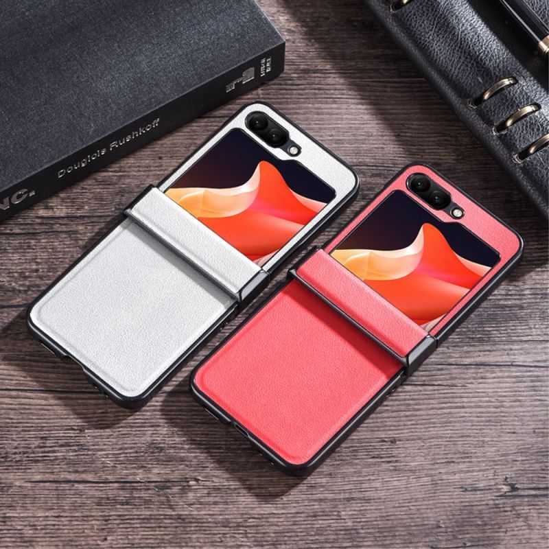 Coque Samsung Galaxy Z Flip 7 FE / Z Flip 6 Ultra Mince Simili Cuir