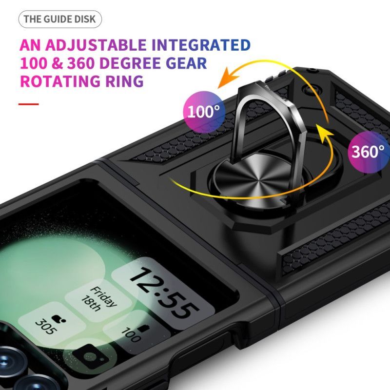 Coque Samsung Galaxy Z Flip 7 FE / Z Flip 6 Ultra Résistante Anneau-Support