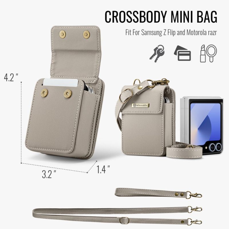 Étui Portefeuille RFID pour Samsung Galaxy Z Flip Bandoulière