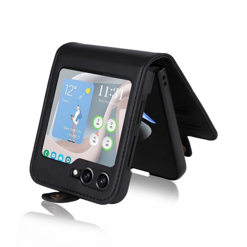 Étui Samsung Galaxy Z Flip 7 FE / Z Flip 6 Porte-Cartes et Fermoir