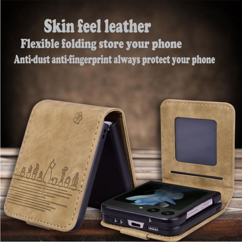 Étui Samsung Galaxy Z Flip 7 FE / Z Flip 6 Porte-Cartes Scène de Chats