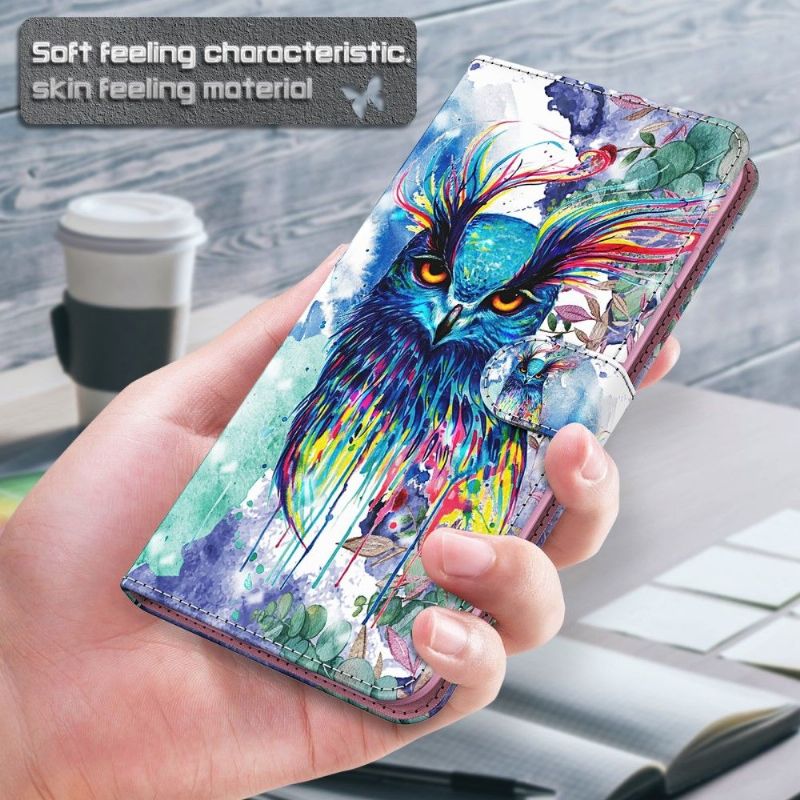 Housse Xiaomi Mi 10T Lite hibou aquarelle