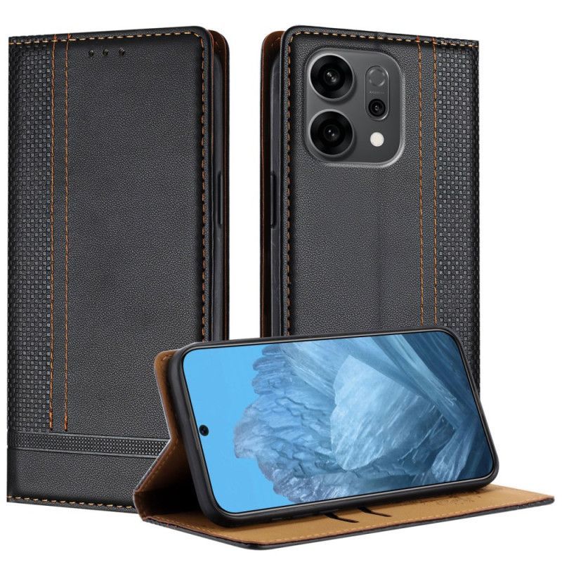 Flip Cover Oppo Reno 14 F 5G Motif Quadrillé