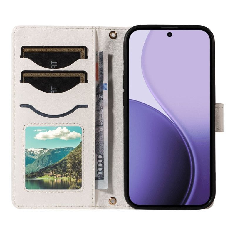 Housse Oppo Reno 14 5G / 14F 5G Matelassée avec Lanière et Bandoulière