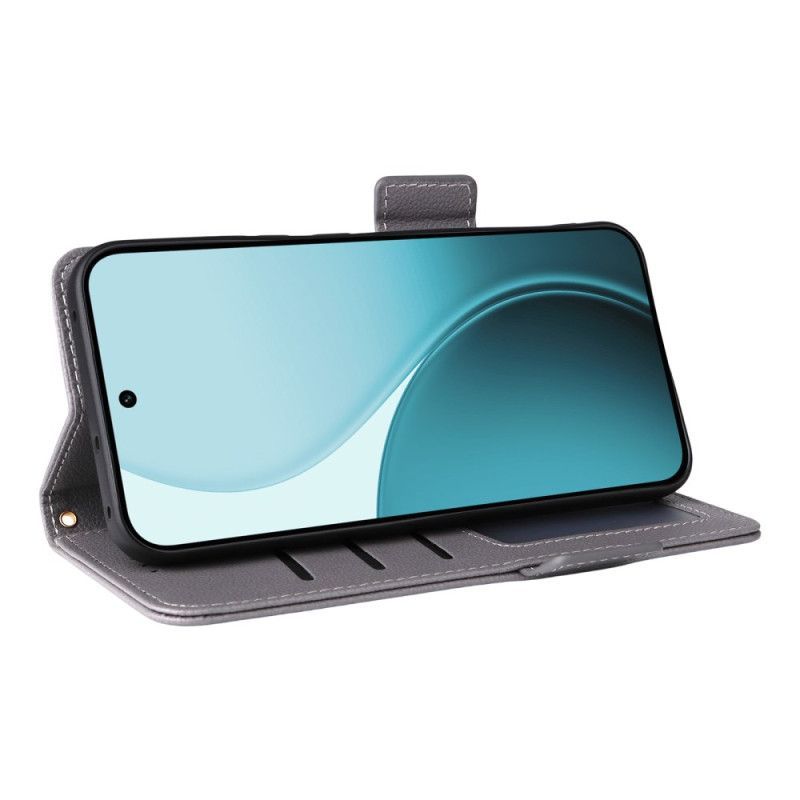 Housse Oppo Reno 14 F 5G Simili Cuir à Lanière