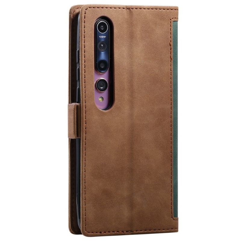 Housse Xiaomi Mi 10 Vintage Portefeuille à Lanière