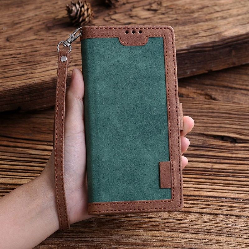 Housse Xiaomi Mi 10 Vintage Portefeuille à Lanière