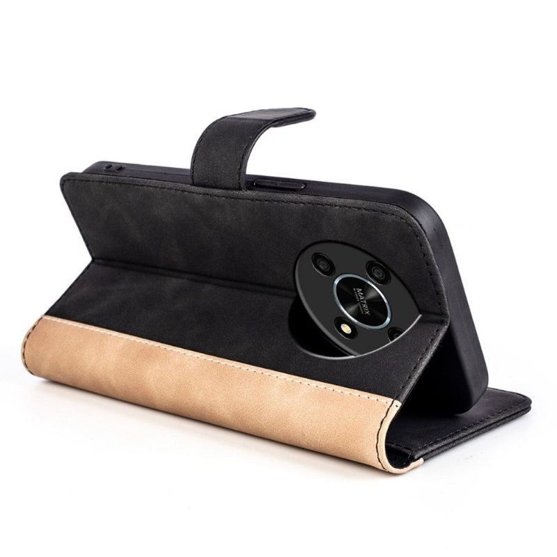 Housse Honor Magic 4 Lite 5G Stand Folio Bicolore