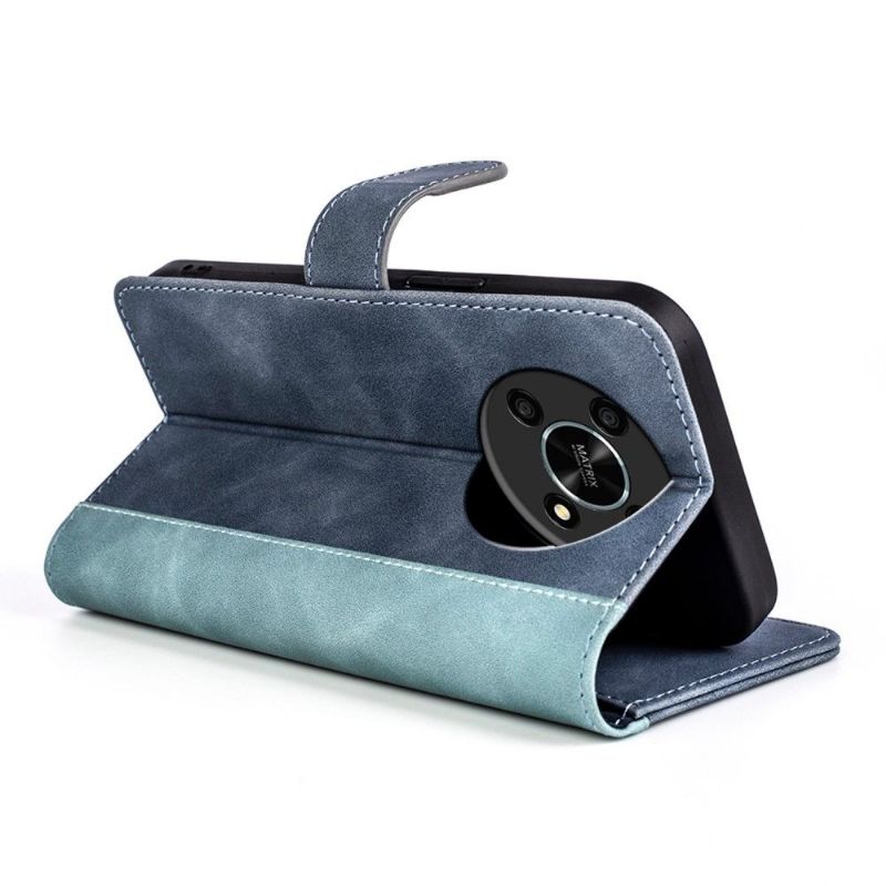 Housse Honor Magic 4 Lite 5G Stand Folio Bicolore