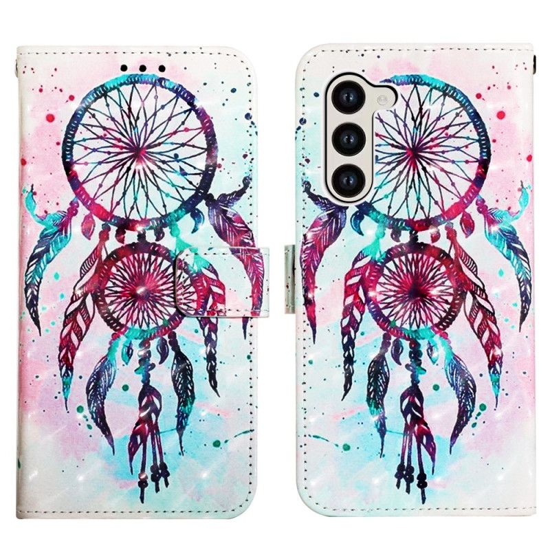 Housse Samsung Galaxy S24 5G Attrape Rêves Aquarelle Rouge