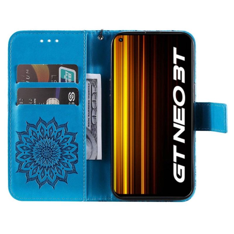 Housse Realme GT Neo 3T / Neo 2 Sunflower à lanière