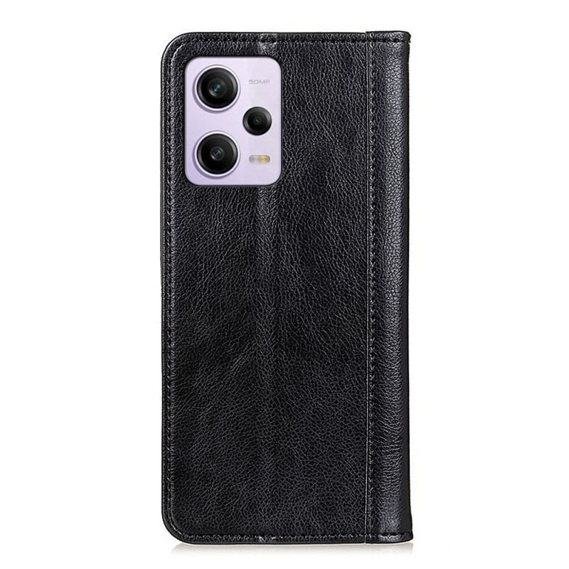 Flip Cover Xiaomi Redmi Note 12 Pro/Poco X5 Pro 5G Cuir Litchi Fendu
