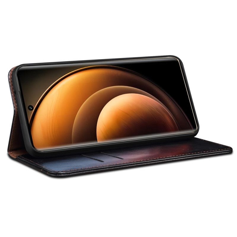 Flip Cover Vivo X100 Pro Simili Cuir Ciré