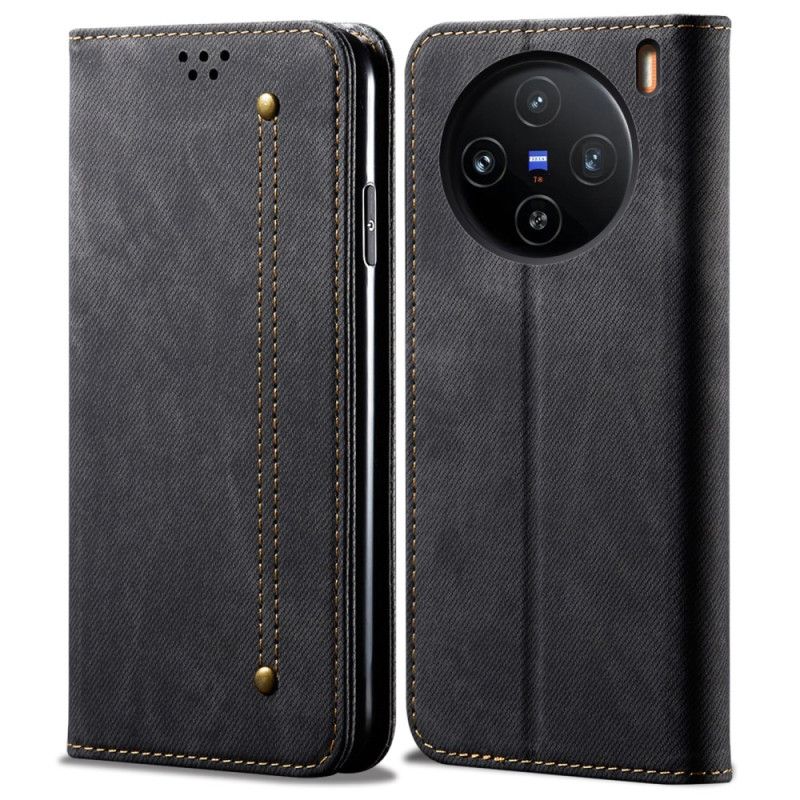 Flip Cover Vivo X100 Pro Texture Jeans