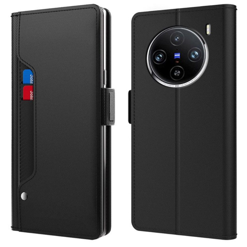 Housse Vivo X100 Pro 5G Miroir et Porte-cartes Amovible