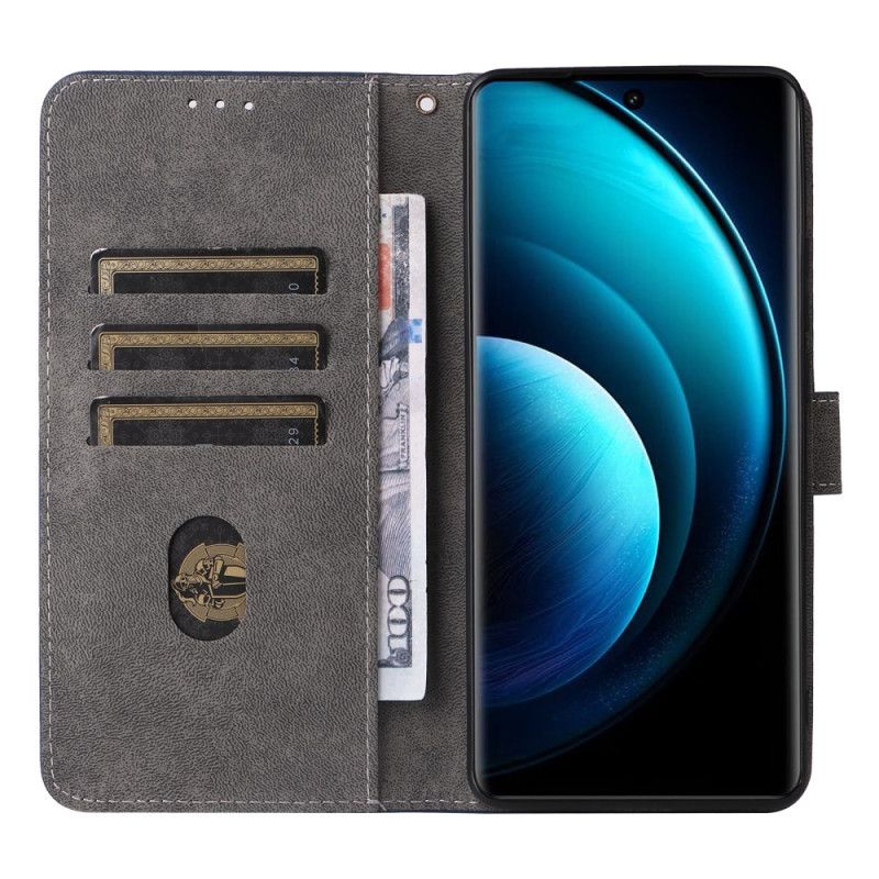 Housse Vivo X100 Pro Effet Daim à Lanière