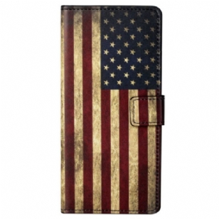 Housse Samsung Galaxy S23 5G Drapeau Américain Vintage