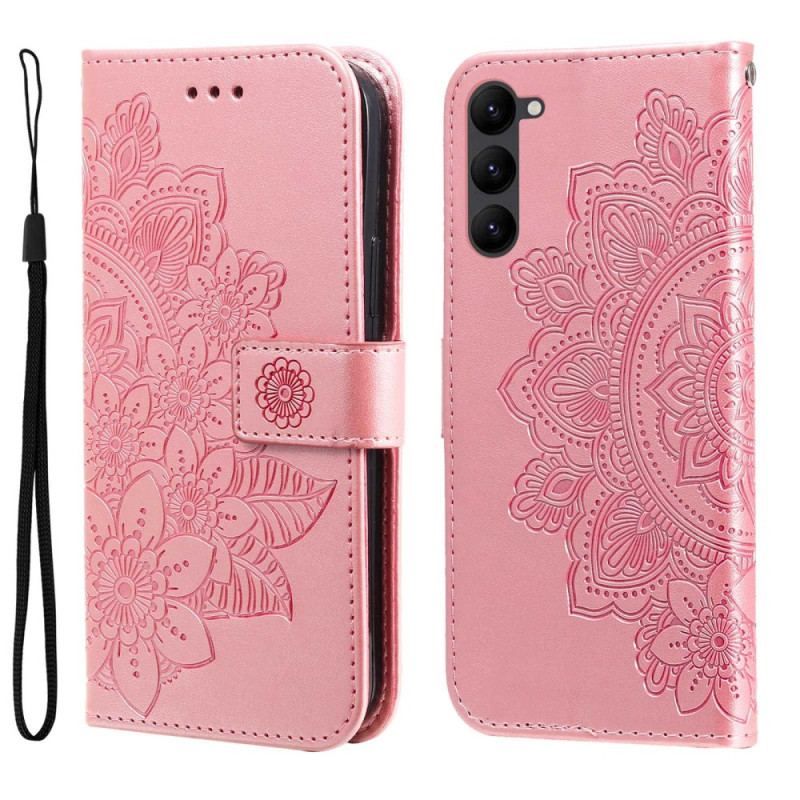 Housse Samsung Galaxy S23 5G Mandala à Lanière