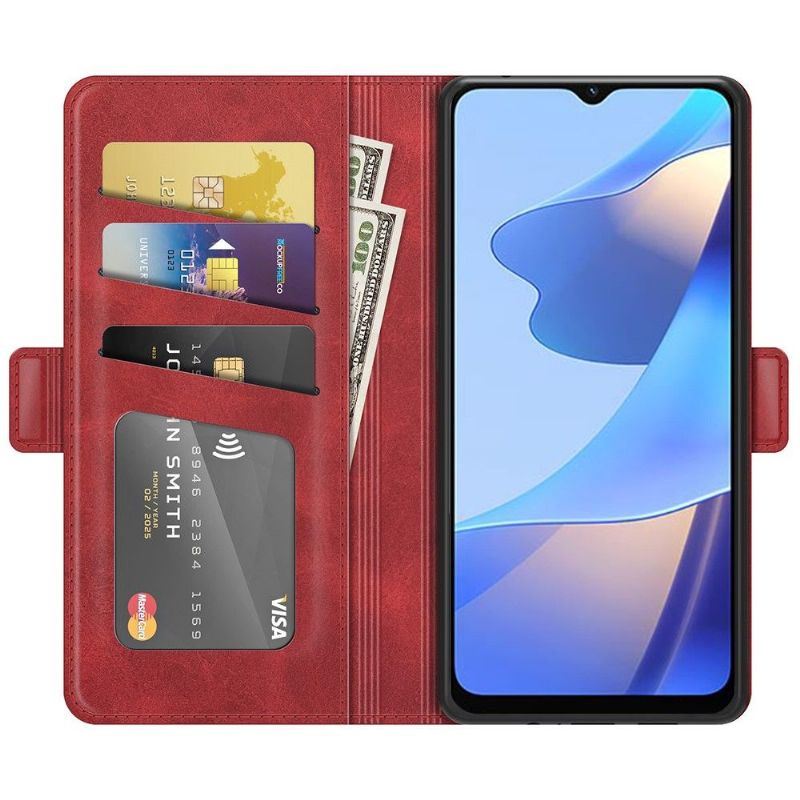 Housse Oppo A16 / A16s portefeuille style cuir