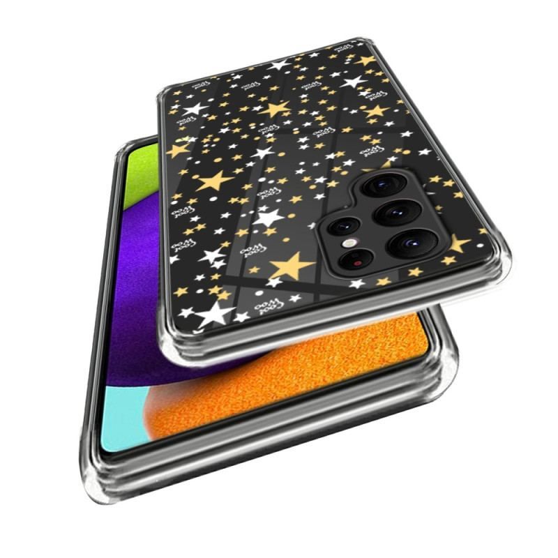 Coque Samsung Galaxy S23 Ultra 5G Transparente Étoiles / Coeurs