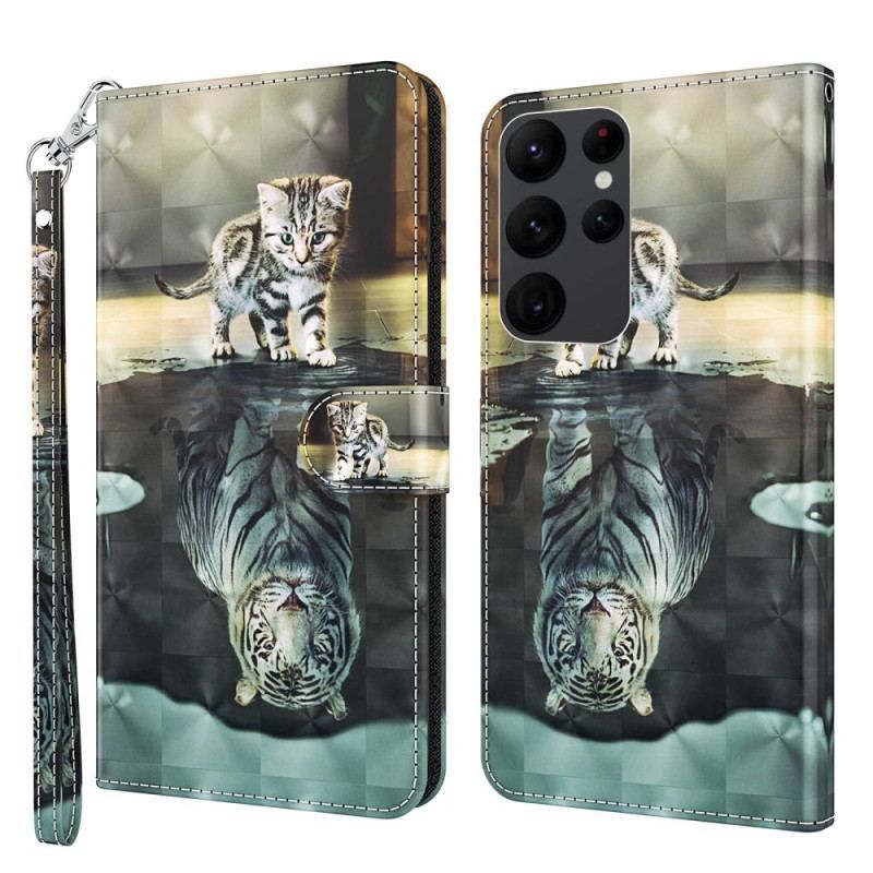 Housse Samsung Galaxy S23 Ultra 5G Rêve de Chaton à Lanière
