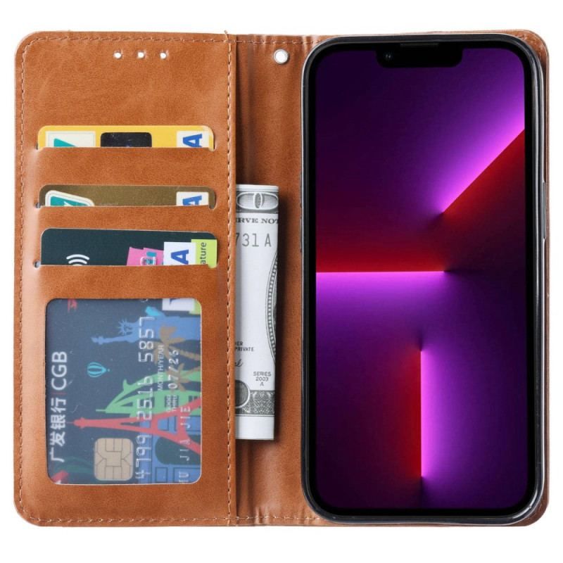 Flip Cover iPhone 14 Pro Max Simili Cuir Porte-Cartes
