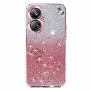 Coque Realme C55 Fleurs et Strass KADEM