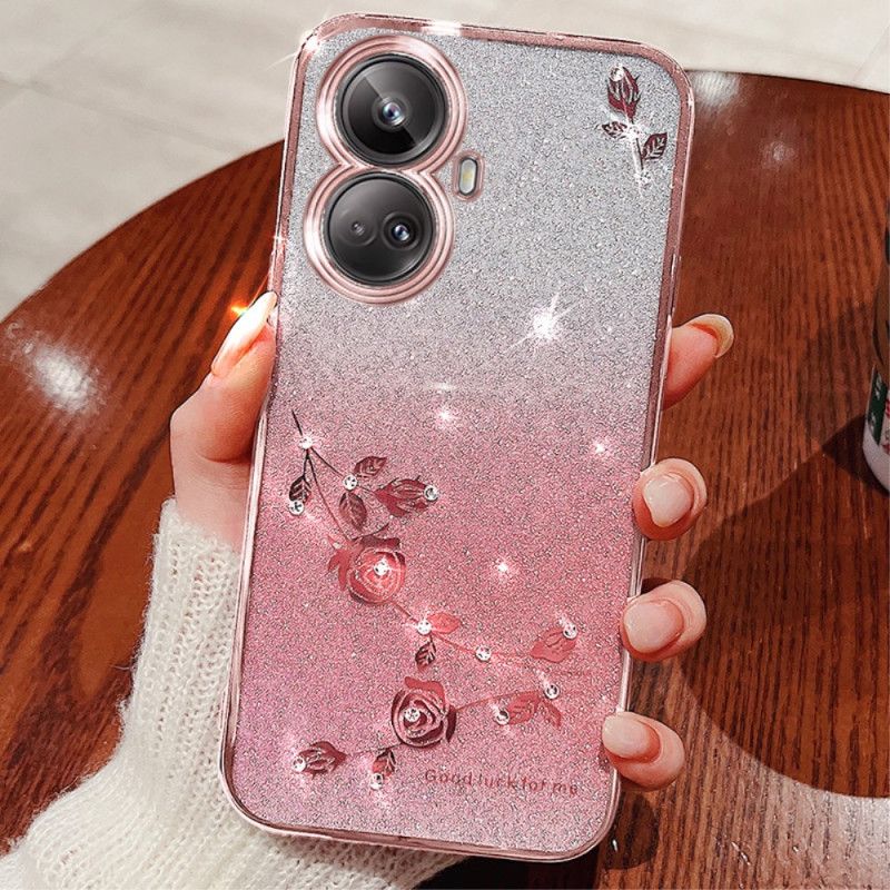 Coque Realme C55 Fleurs et Strass KADEM