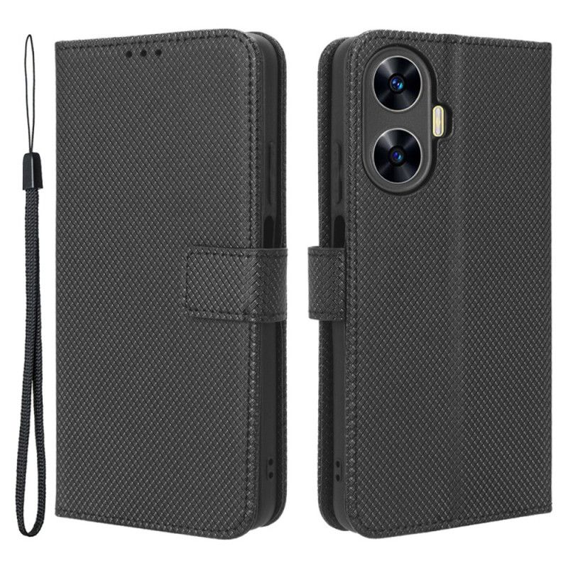 Housse Realme C55 Design Texturé à Lanière