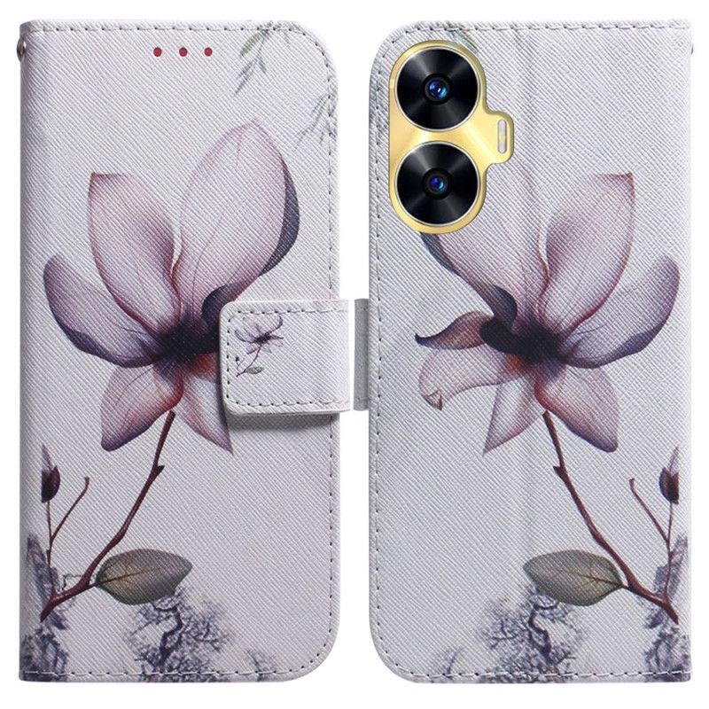 Housse Realme C55 Fleur rose