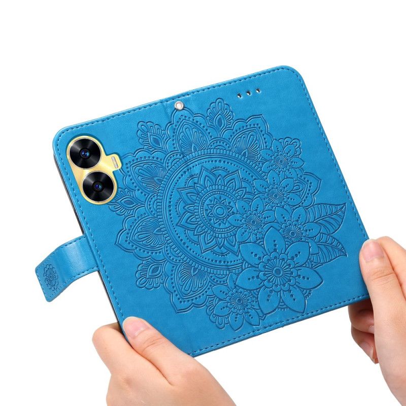 Housse Realme C55 Motif Floral à Lanière