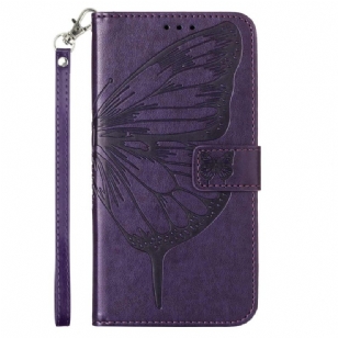 Housse Realme C55 Motif Papillon Floral à Lanière