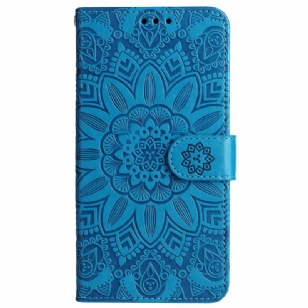 Housse Realme C55 Motif Tournesol à Lanière