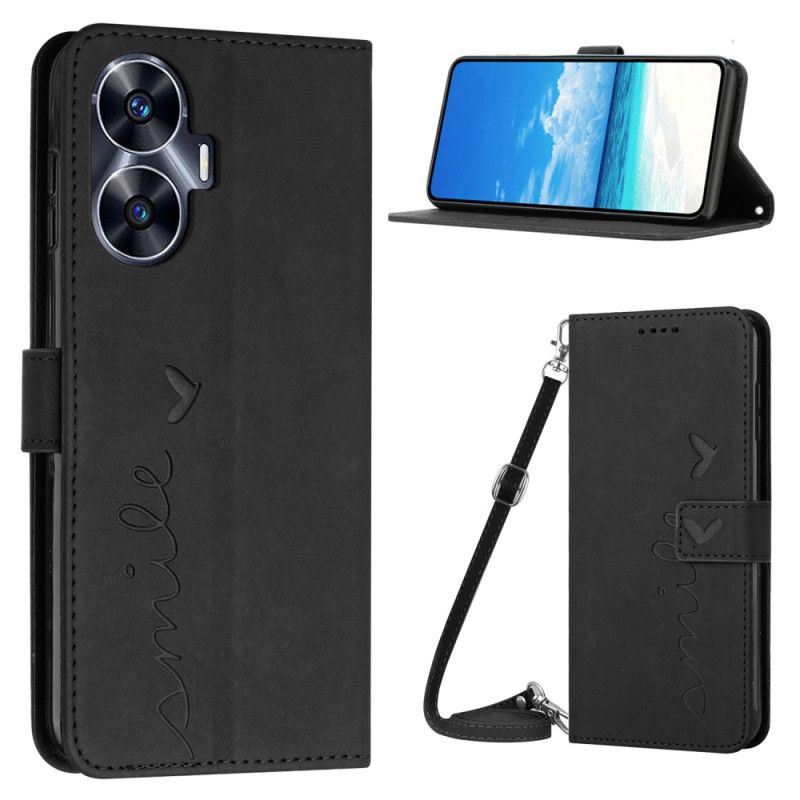 Housse Realme C55 Smile avec Bandoulière