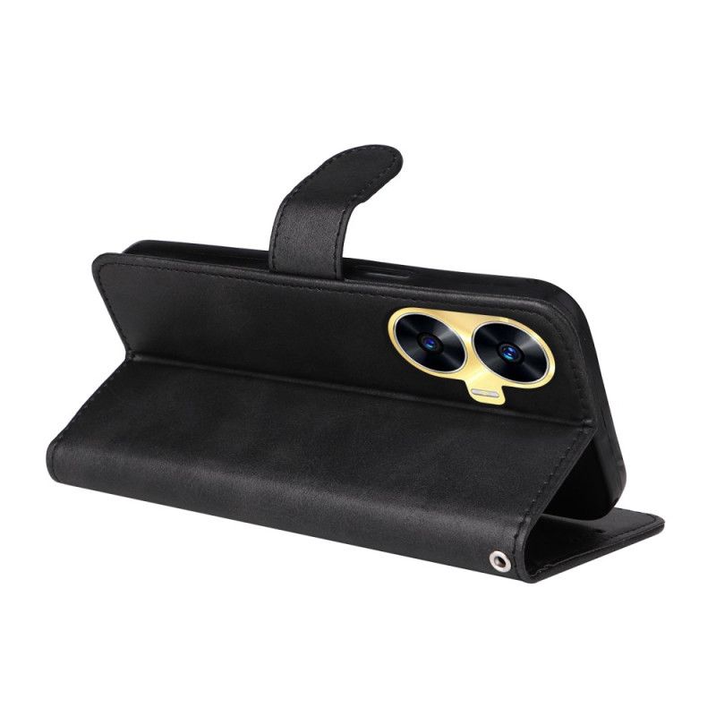 Housse Realme C55 Texture Cuir à Lanière