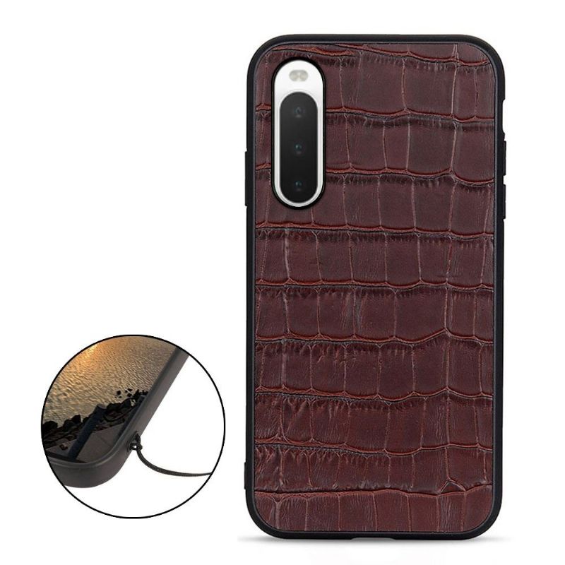 Coque Sony Xperia 10 IV Chic aspect peau de croco