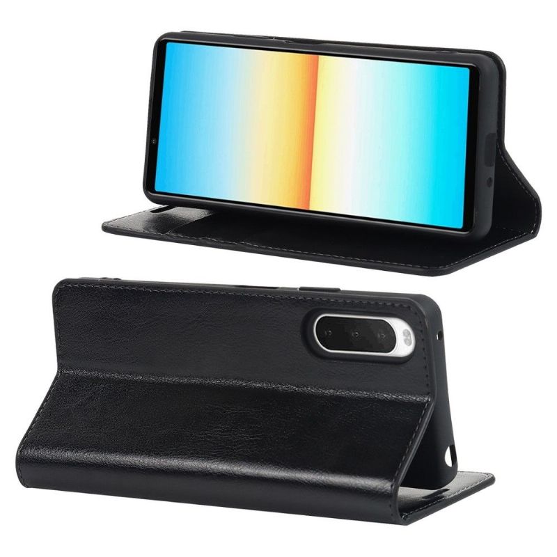Housse Sony Xperia 10 IV Cuir Porte Cartes Fonction Support