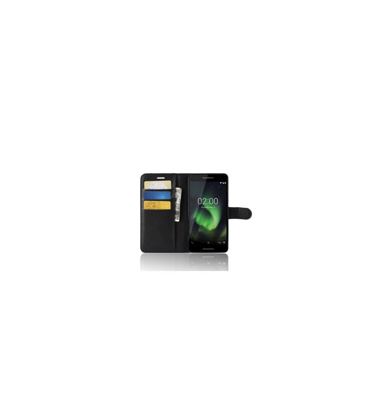 Nokia 2.1 - Housse style cuir porte-cartes
